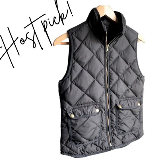 J. Crew Jackets & Blazers - J. CREW Down-Filled Vest -* black label *
